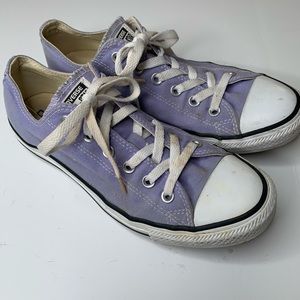 Converse light purple lace up low tops womens 10